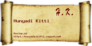 Hunyadi Kitti névjegykártya